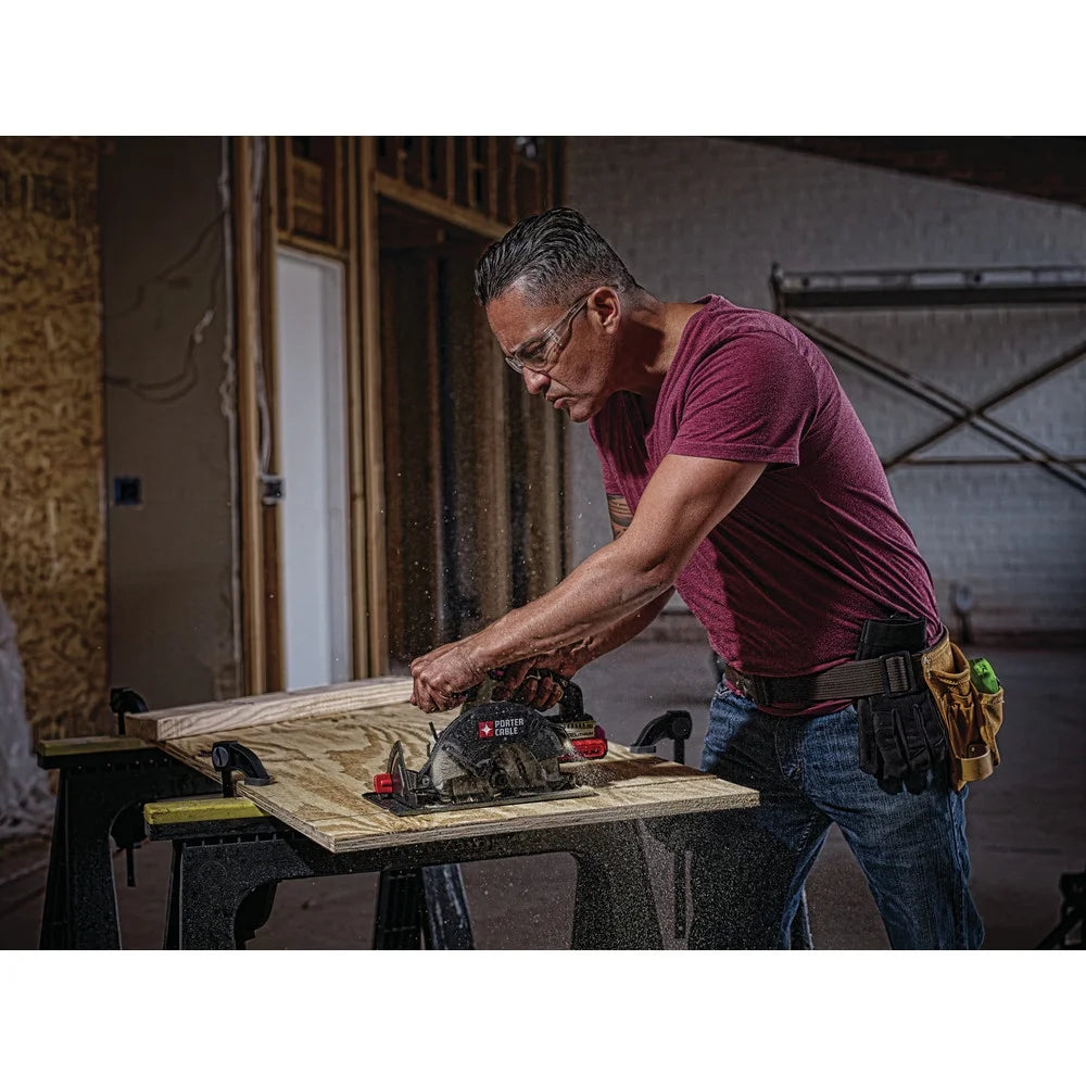 PORTER CABLE PCC660B 20V MAX Lithium-Ion 6-1/2-Inch Cordless Circular Saw (Bare Tool / Battery Sold Seperately)