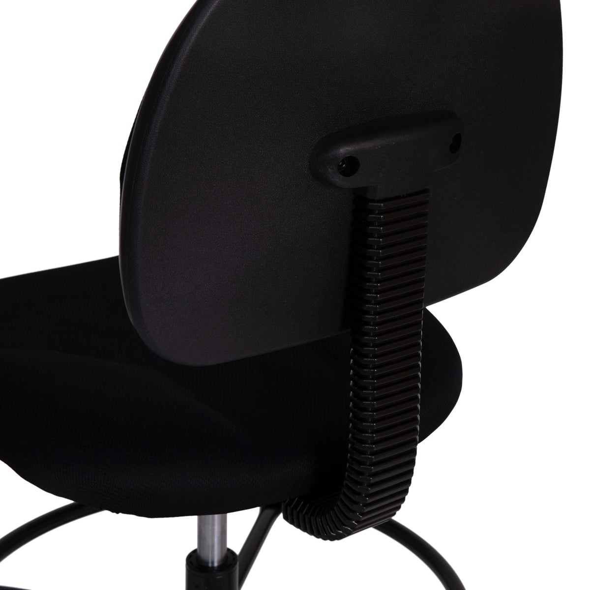 Emma  Oliver Black Fabric Drafting Chair (Cylinders: 22.5"-27"H, 26"-30.5"H)