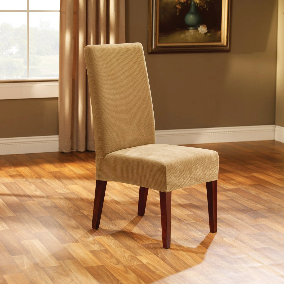 Sure Fit Stretch Pique Short Dining Room Chair Slipcover