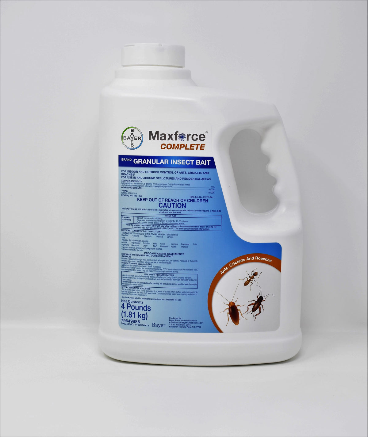 Maxforce Complete Granular Insect Bait - Kills Ants & Crawling Insects - 4lb Jug by Bayer