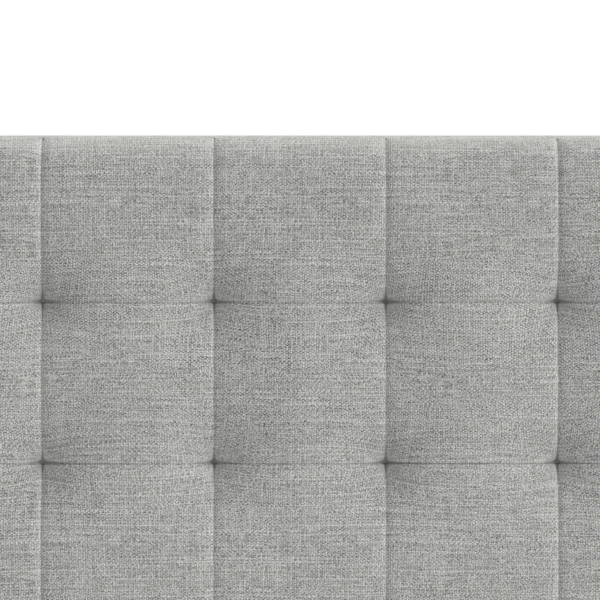 Mainstays Hillside Square Tufted Upholstered Full Platform Bed, Ivory Fabric