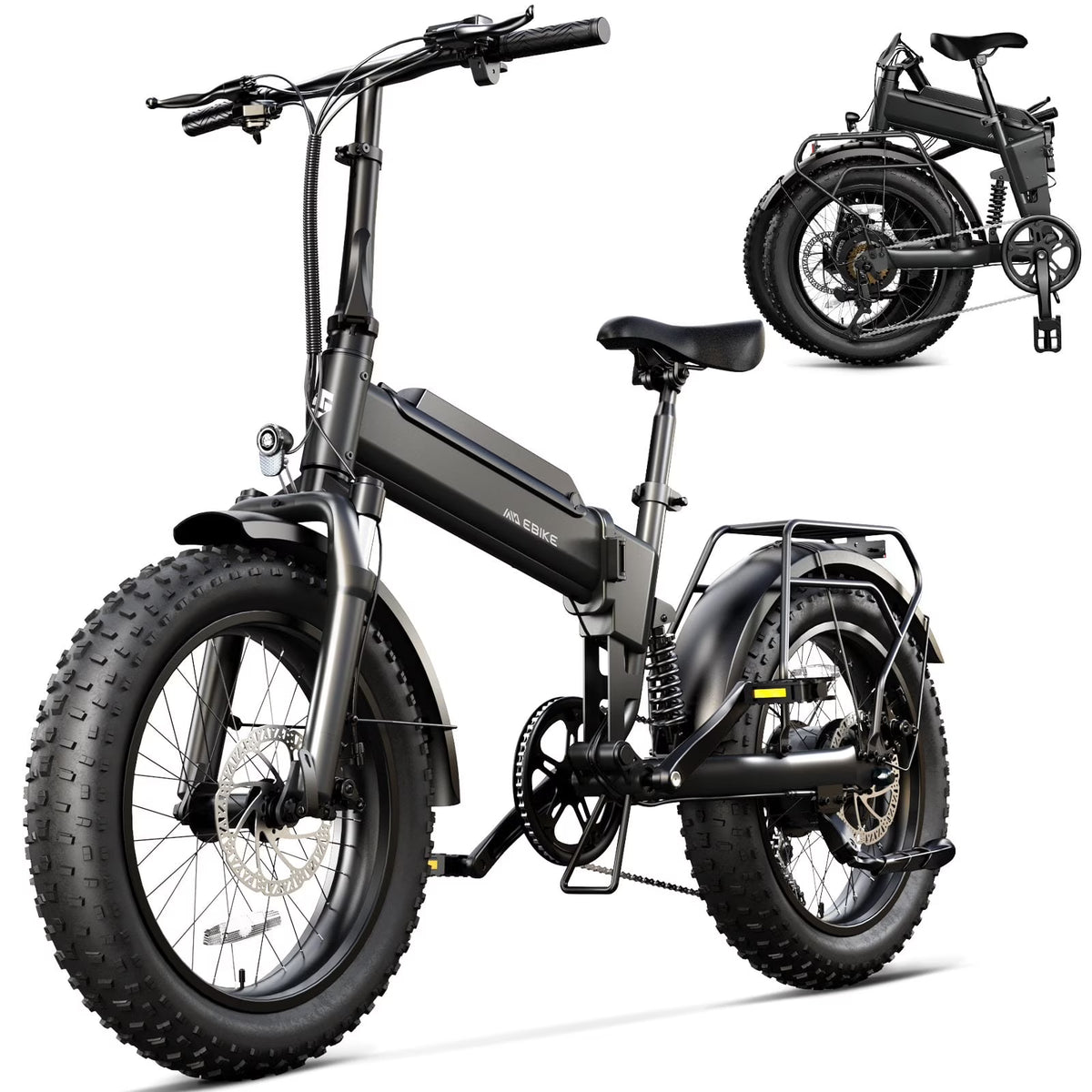 TST Electric Bike for Adults, 500W Removable Battery Max Range 50Miles & 19MPH E Bike, 20''��3.0" Fat Tire Ebike, Commute Electric Bicycle 36V/7.8AH UL2849