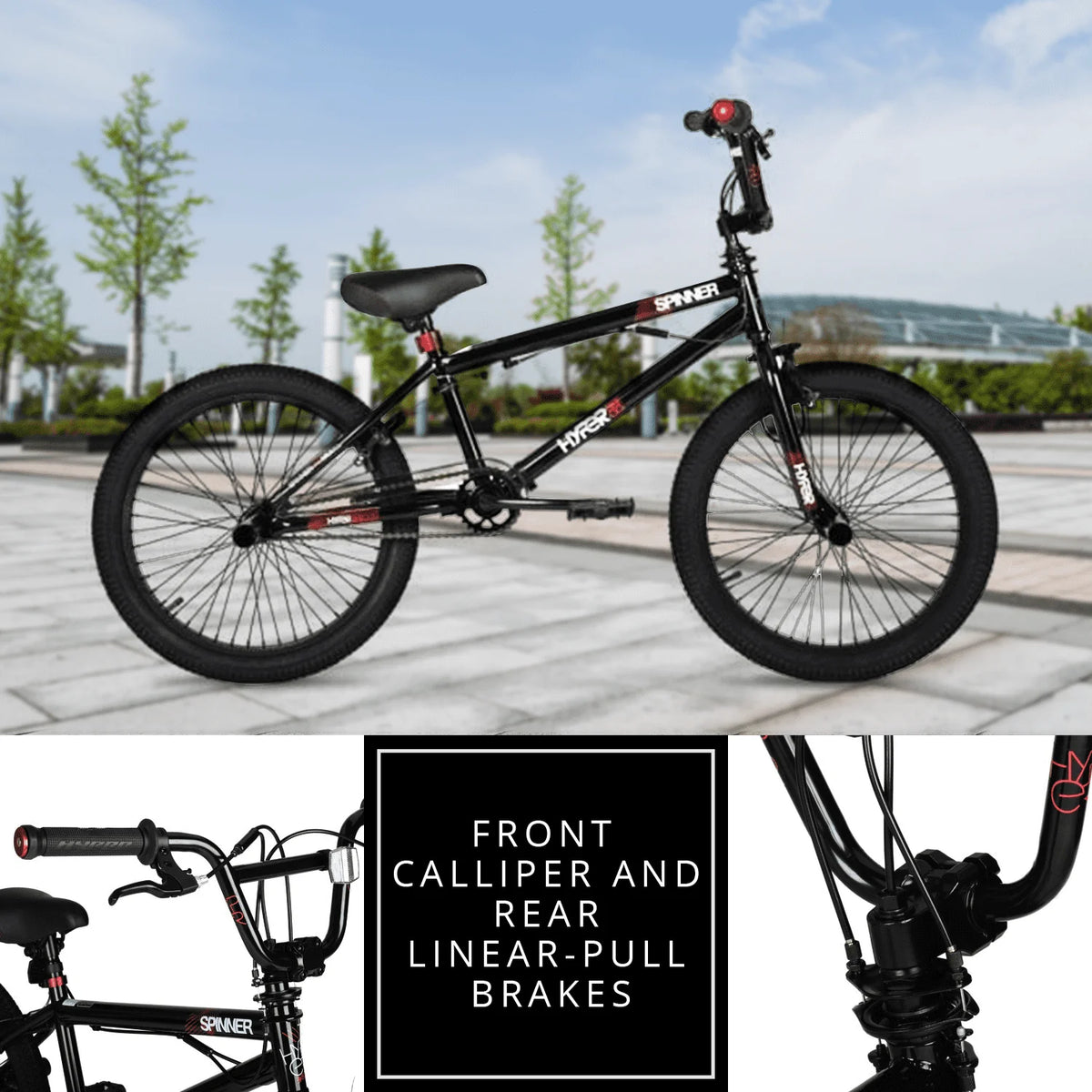 Bicycle 20 In. Boys Spinner BMX Bike, Kids, Black