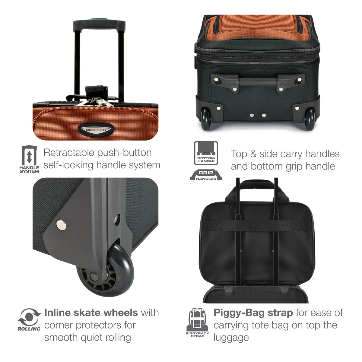 Travel Select Amsterdam Expandable Rolling Upright Luggage, Burgundy, 29" Checked Large