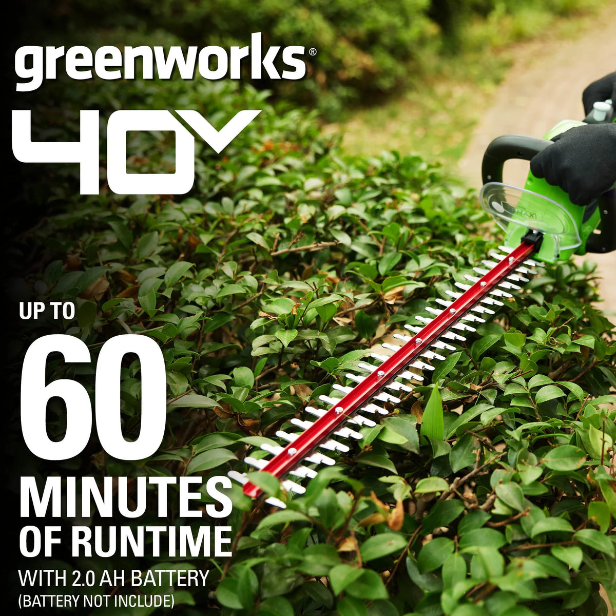 Greenworks 24" 40 Volt Battery Powered Power Hedge Trimmer 22332