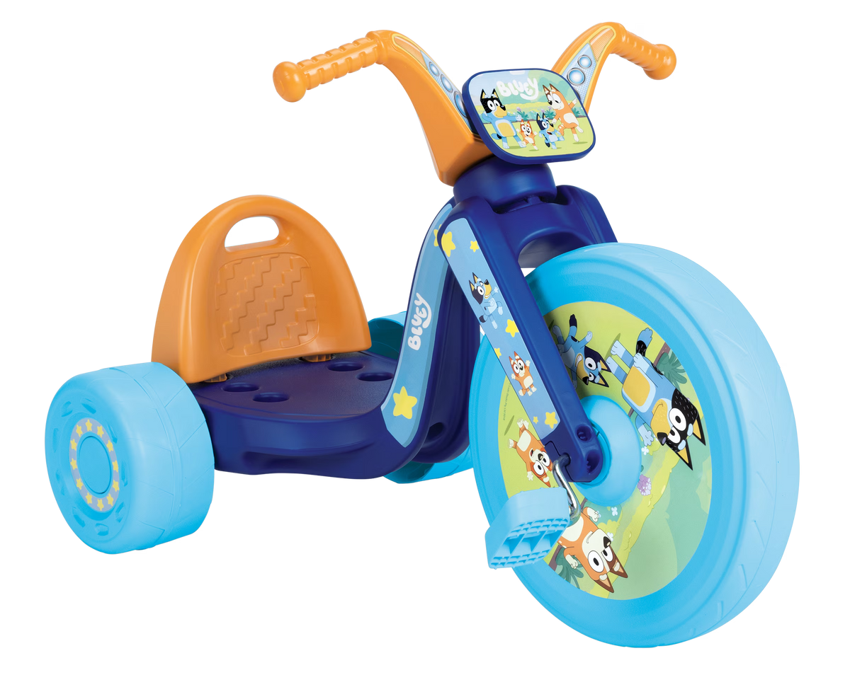 Fly Wheels Bluey Tricycle with 15 inch Front Wheel with Light Child Age 3 to 7 Years