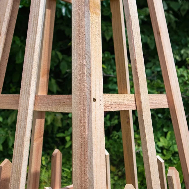 Premium Cedar Pyramid Trellis by Prime Retreat, 72"H