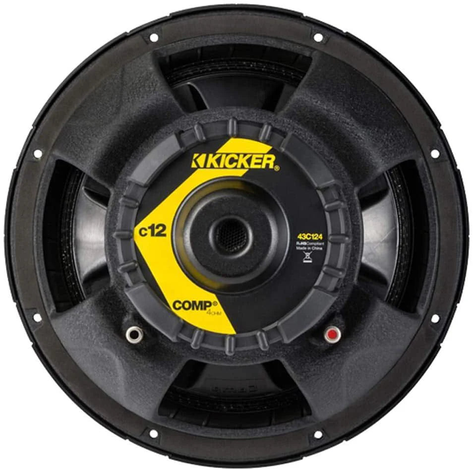 Kicker 43C124 Classic 12" Comp 4 Ohm SVC Subwoofer