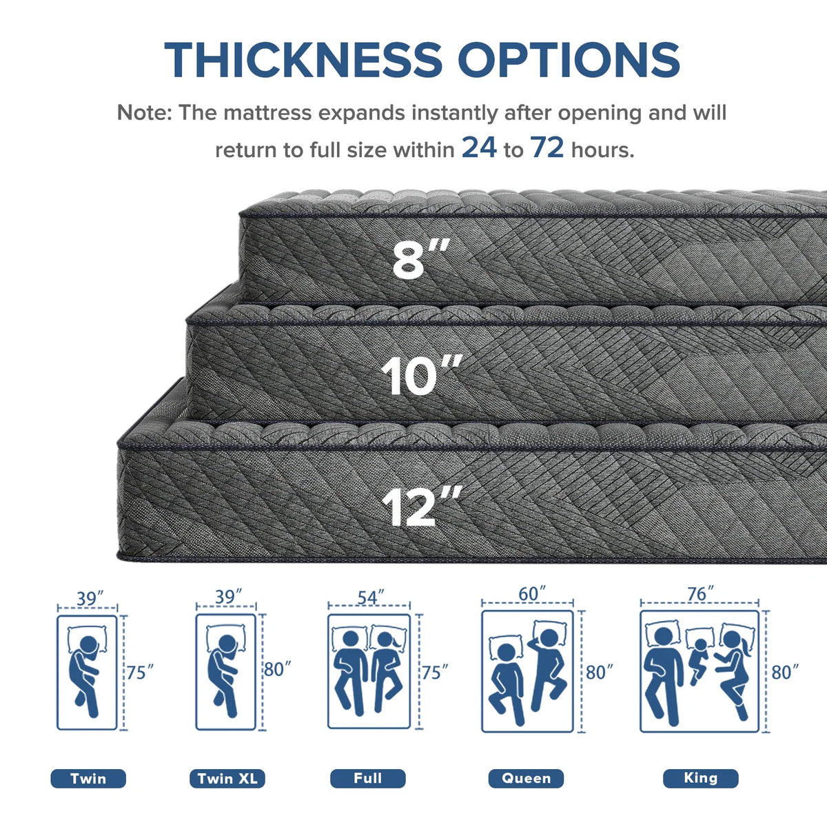 LIBORIA Queen Mattress, 10 inch Gel Memory Foam Hybrid Mattress for Cooling Sleep & Pressure Relief, Medium Firm, CertiPUR-US