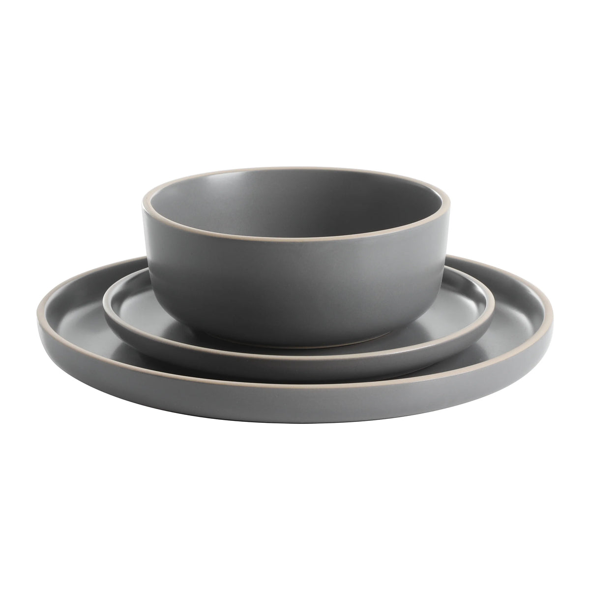 Gibson Home Zuma 18 Piece Dinnerware Set - Black