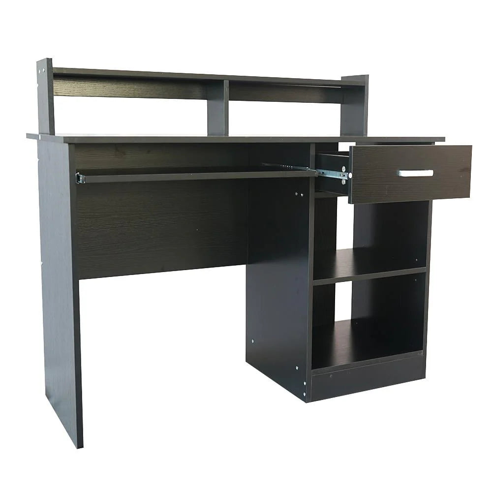 Ktaxon Wood Computer Desk Office Black Laptop PC Work Table Home Drawer & Keyboard Tray