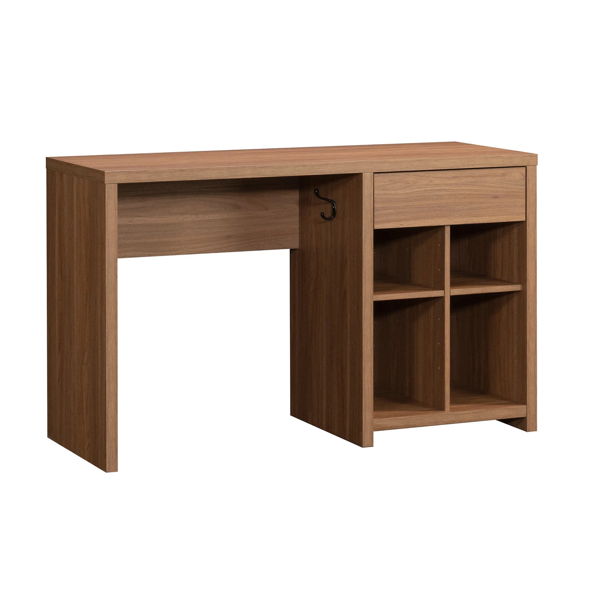 Mainstays Westley Adjustable Shelf Desk with Gaming Headphone Hook and Cable Management, Warm Walnut Finish