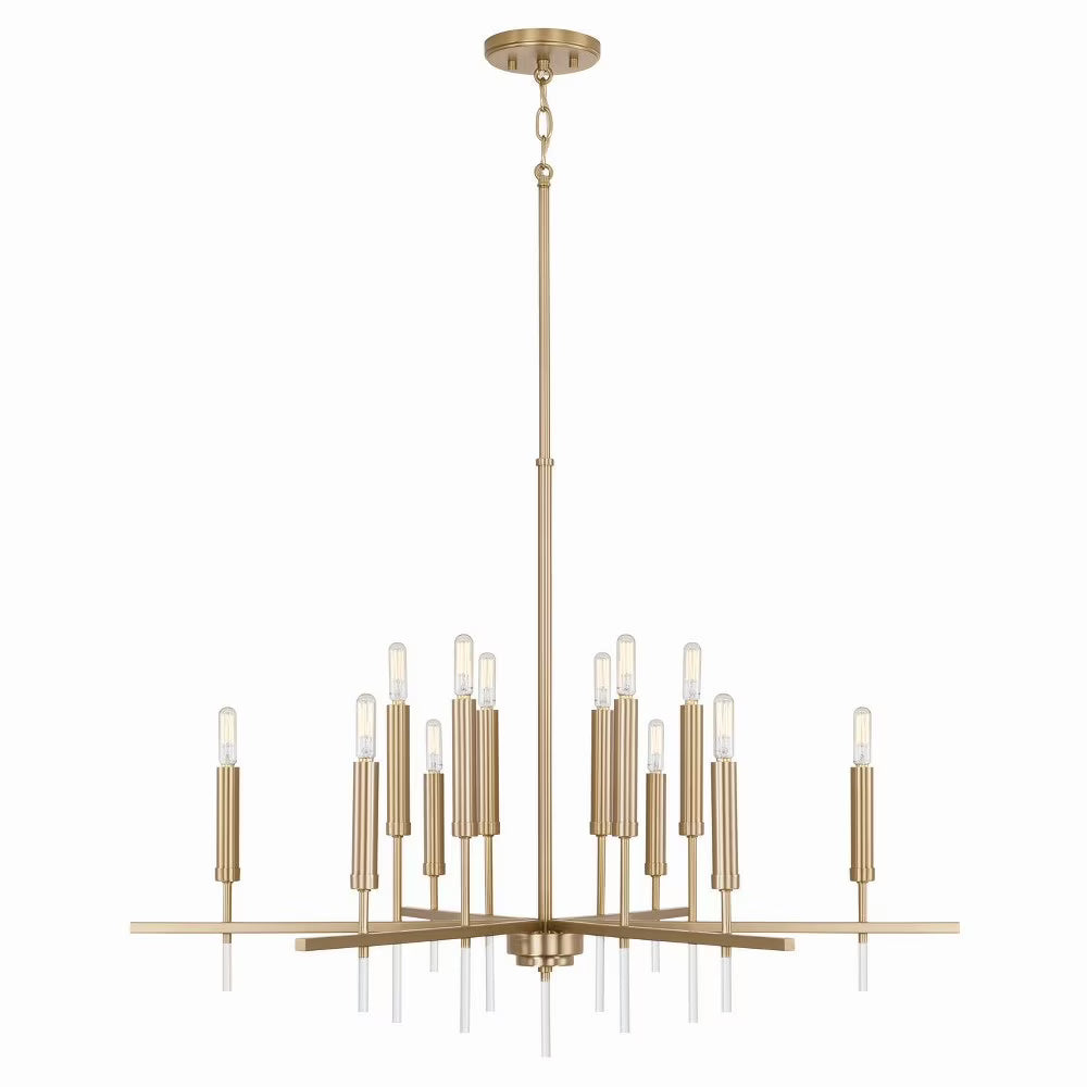 12 Light Chandelier In Mid-Century Modern Style-25 Inches Tall And 35 Inches Wide     -Traditional Installation Capital Lighting 449301Ma