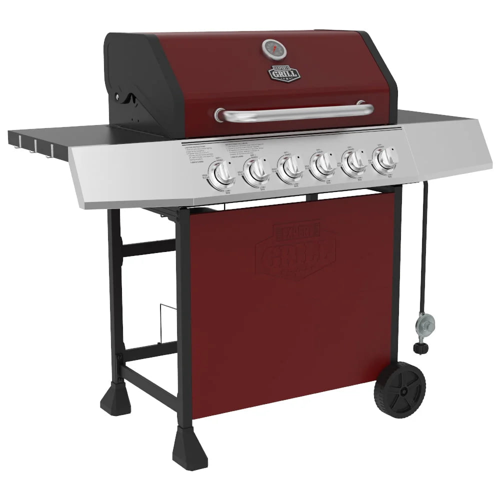 Expert Grill 6 Burner Propane Gas Grill in Red