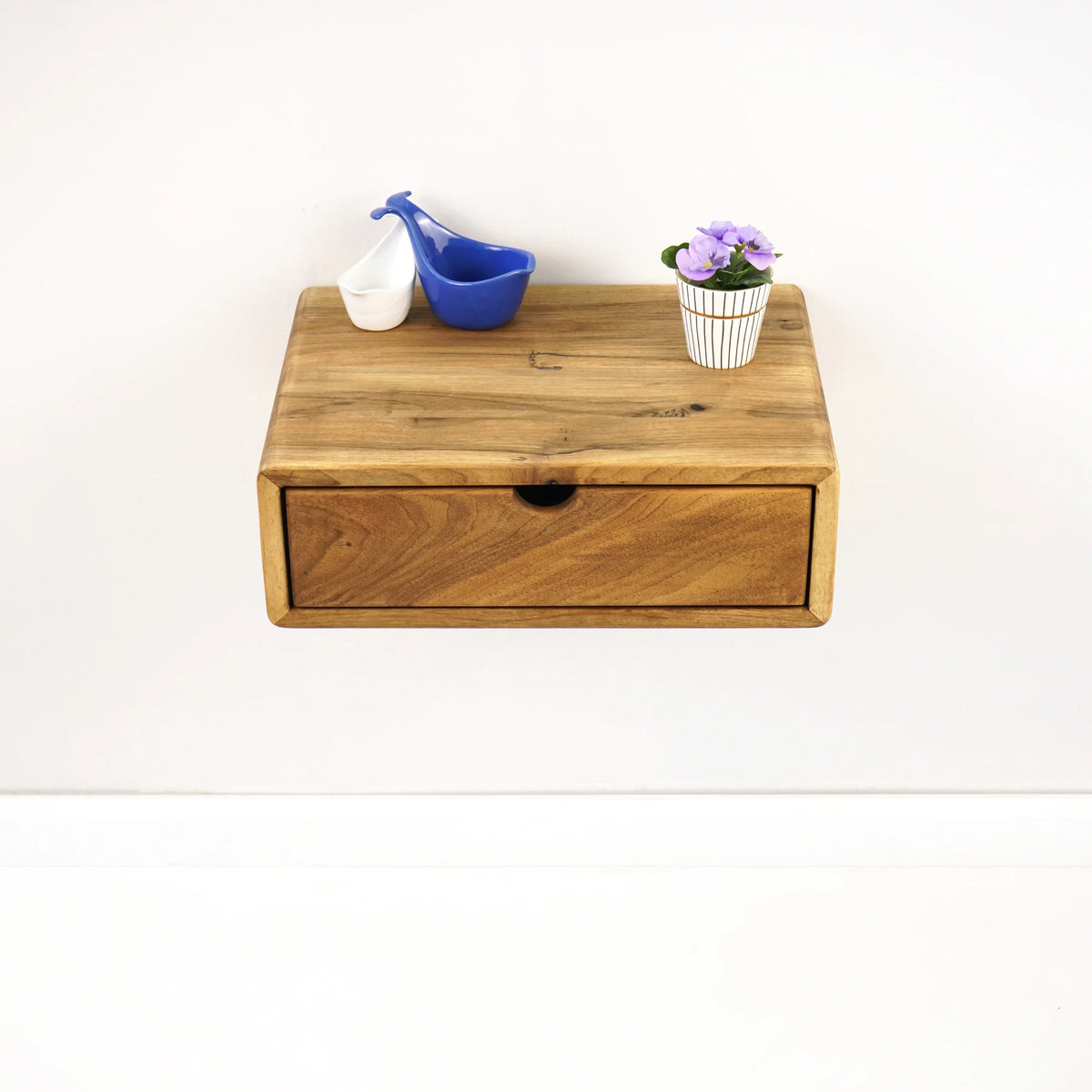 Ultimate Premium Products Floating Walnut Nightstand - Small