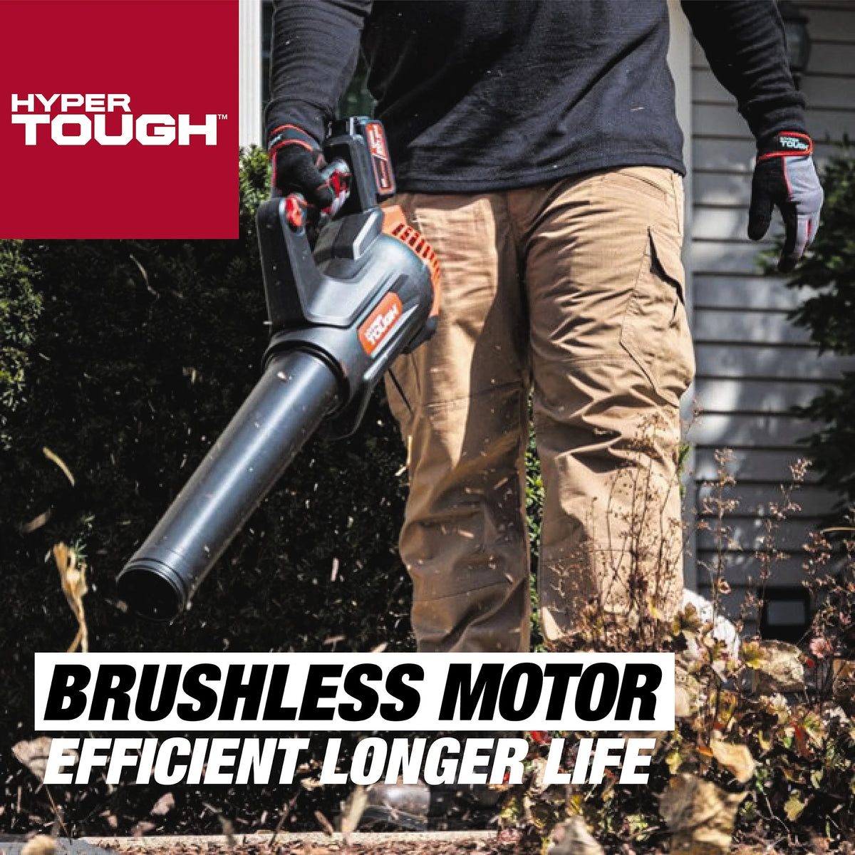 Hyper Tough 20V Max 110 mph 420 Cfm 4.0Ah Brushless Handheld Battery Blower, HT22-401-03-01