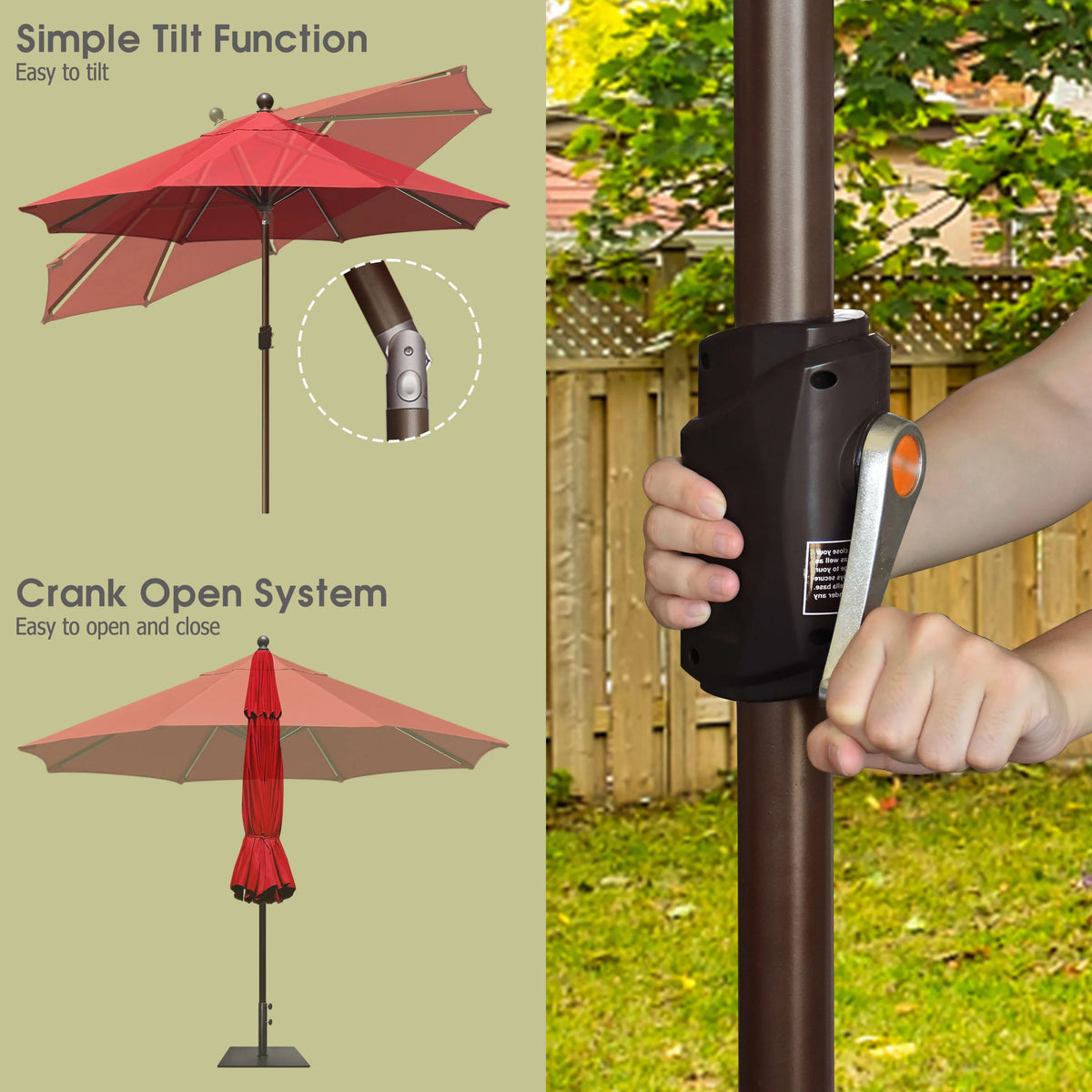 EliteShade 9Ft Market Umbrella Patio Outdoor Table Umbrella��Teal��