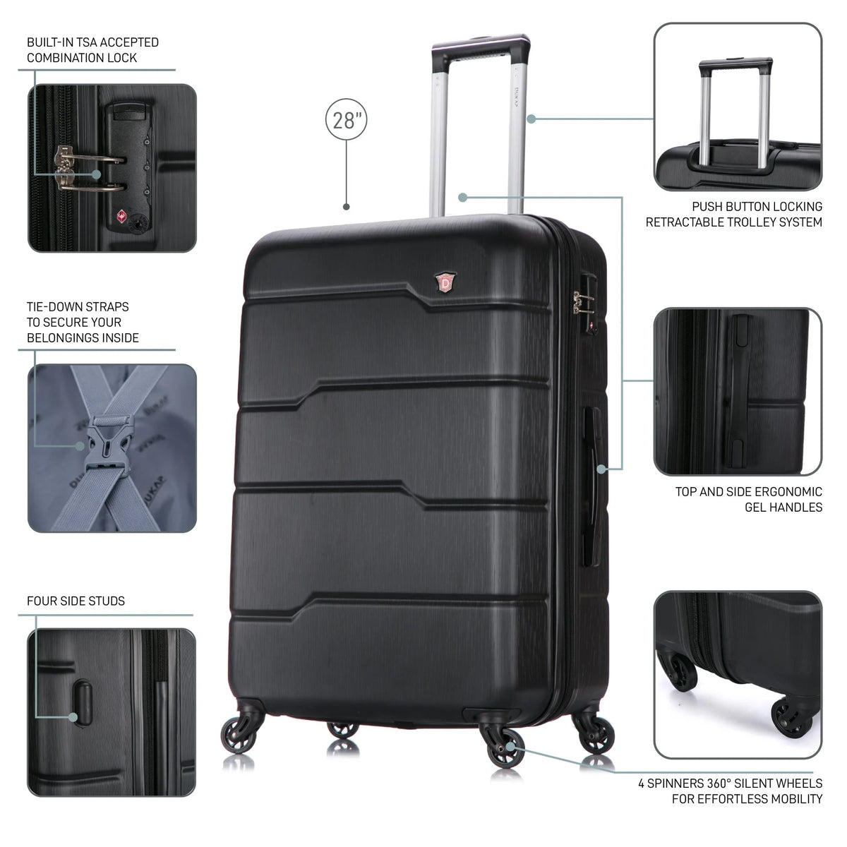 DUKAP Rodez 28" Lightweight Hardside Spinner Luggage