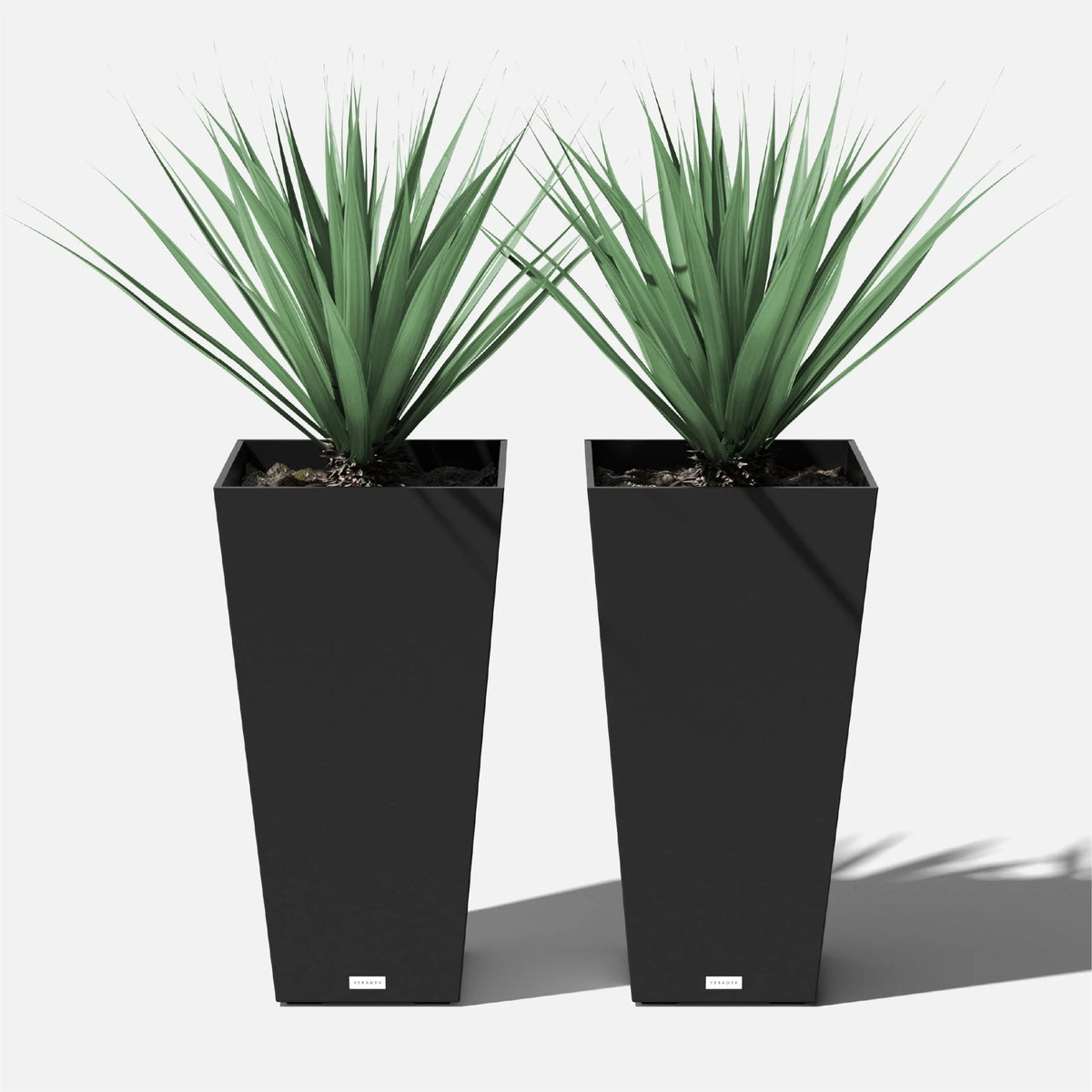 Veradek Pure Series Midland 30" Planter 2 Pack Black