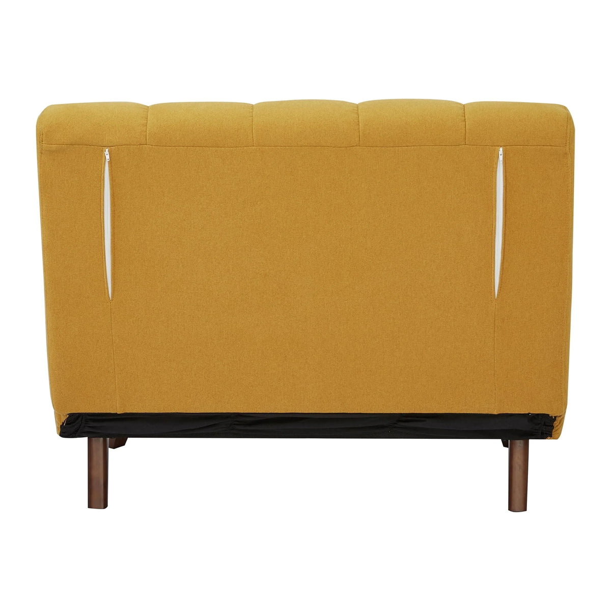 A&D Home Springfield Polyester Convertible Futon Chair, Yellow