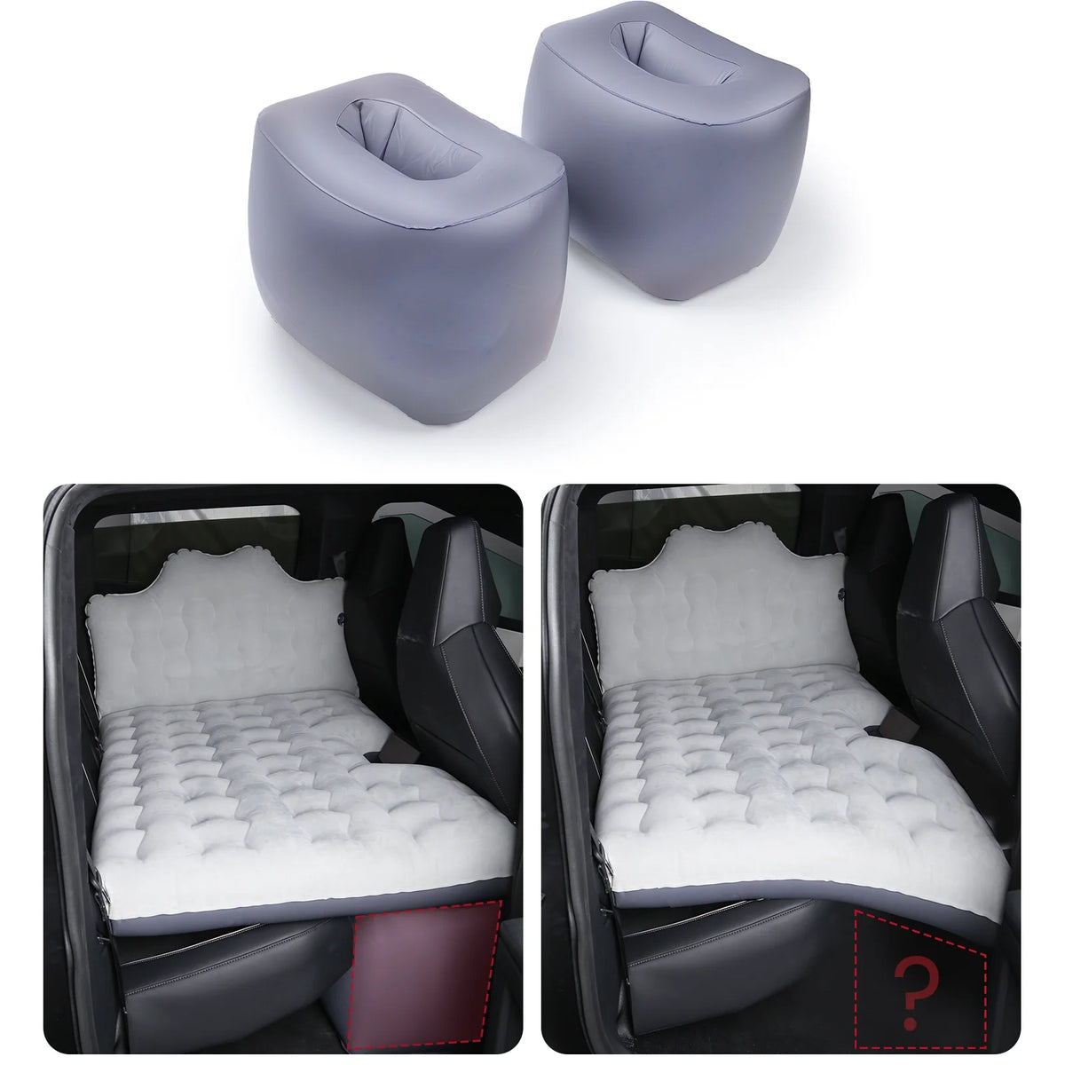 WheelX Air Mattress Back Seat Compatible with Tesla Cybertruck 2024 2025 Accessories for Travel, Car Bed SUV Mattress with Functional Piers
