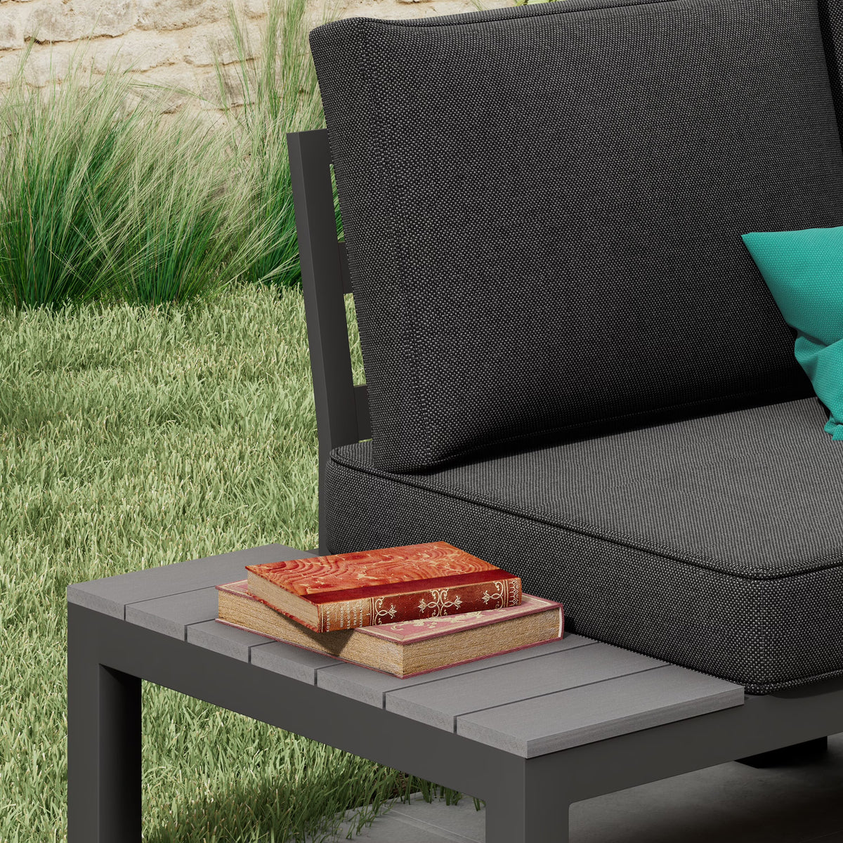 Corvus  Fox Bay Aluminum Outdoor 6-piece Sectional Sofa Set Beige