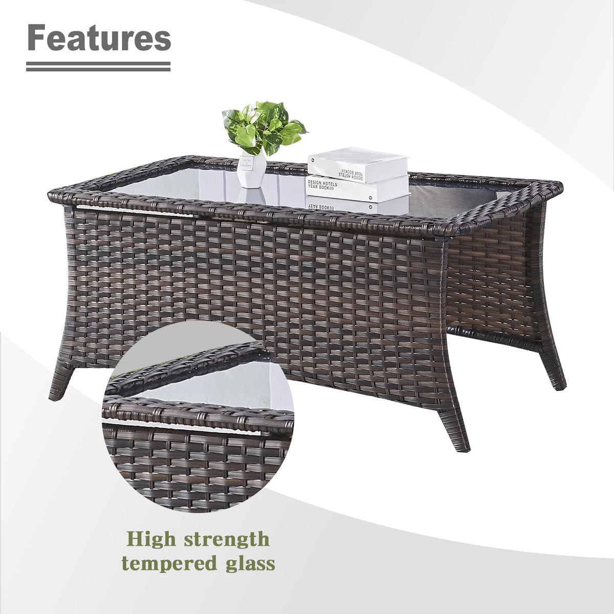 POCASSY 7 Piece Rattan Sofa Seating Group with Cushions