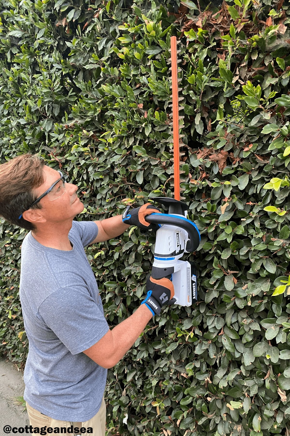 HART 40-Volt 24-inch Cordless Hedge Trimmer Kit, (1) 2.5Ah Lithium-Ion Battery
