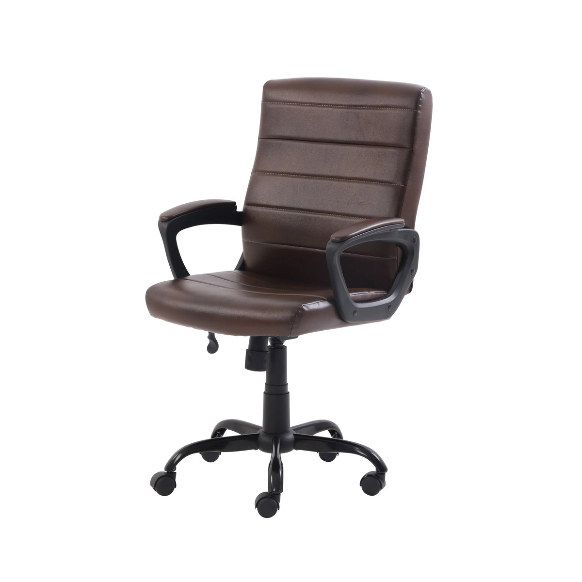 Mainstays Bonded Leather Mid-Back Manager's Office Chair, Gray, Adult