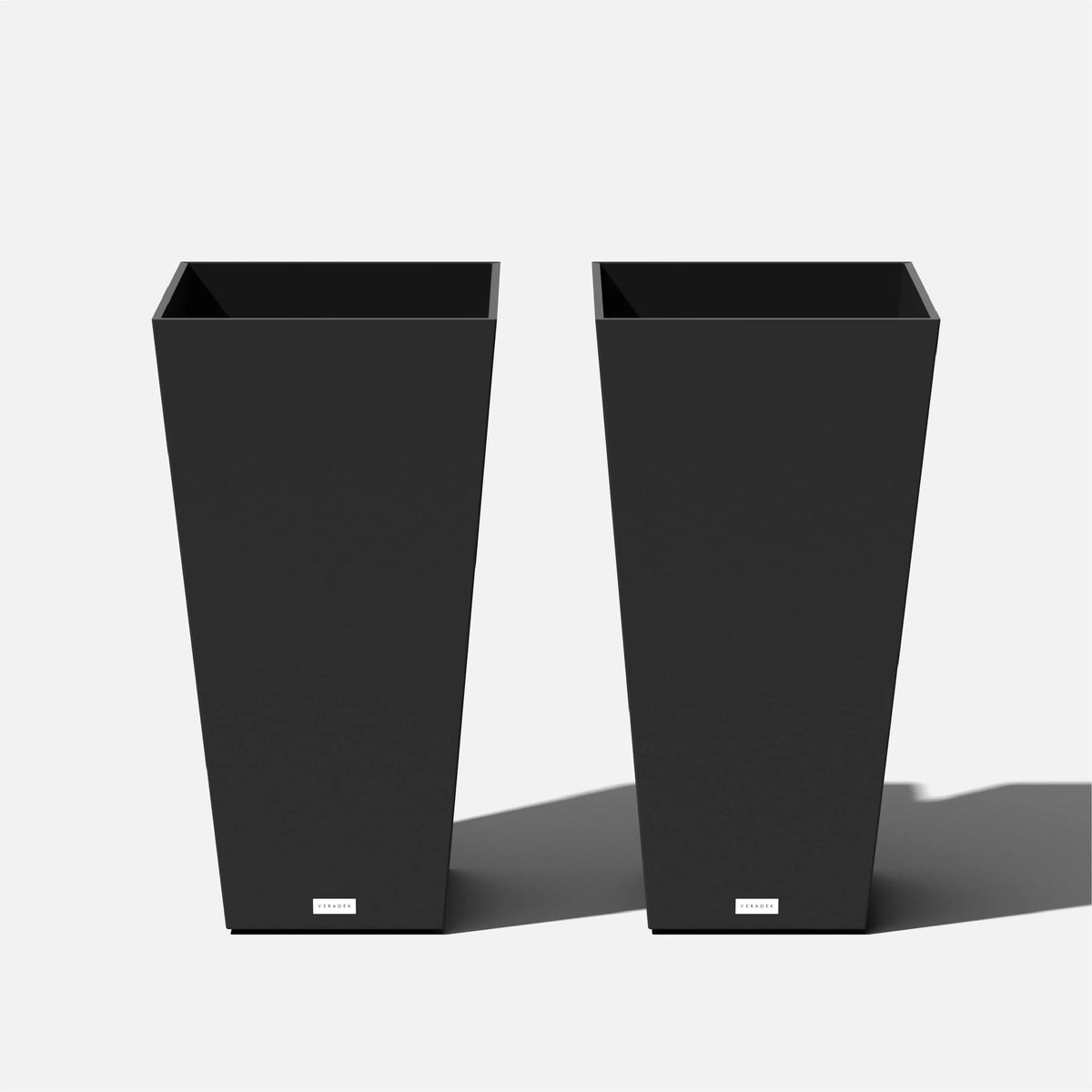 Veradek Pure Series Midland 30" Planter 2 Pack Black