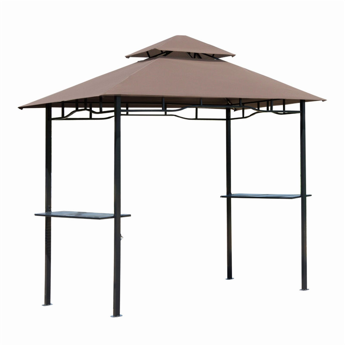 Grill Gazebo with Double Roof, Outdoor BBQ Canopy On-Site