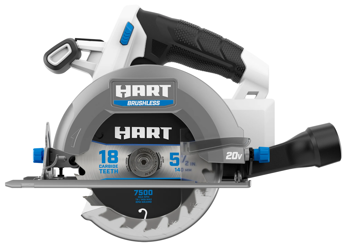 HART 20-Volt Brushless 5-1/2-inch Compact Battery-Powered Circular Saw (Battery Not Included) New Condition