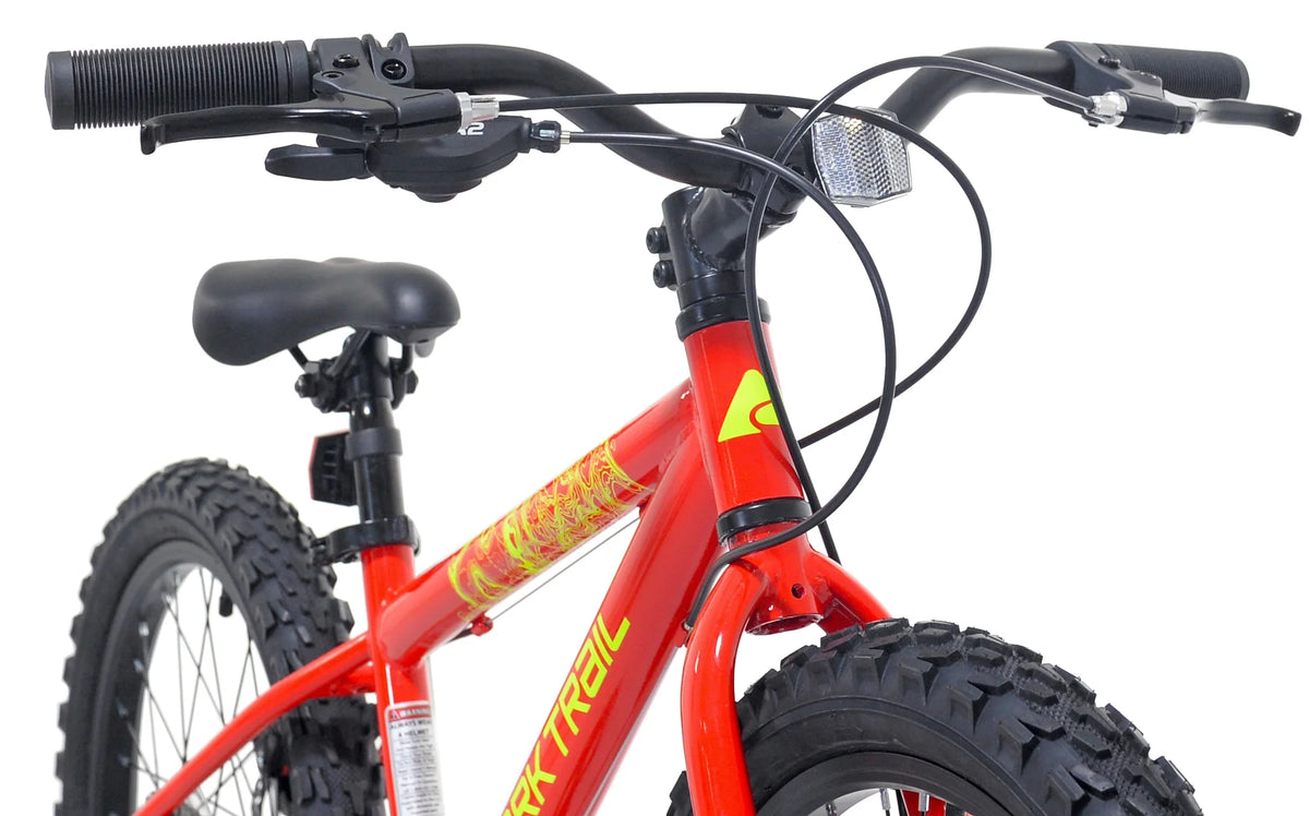 20" Ozark Trail Vibe Mountain Bike, 7 Speed, Fits Rider 3'11"-4'4", Red, Child/Tween/Teen, Unisex