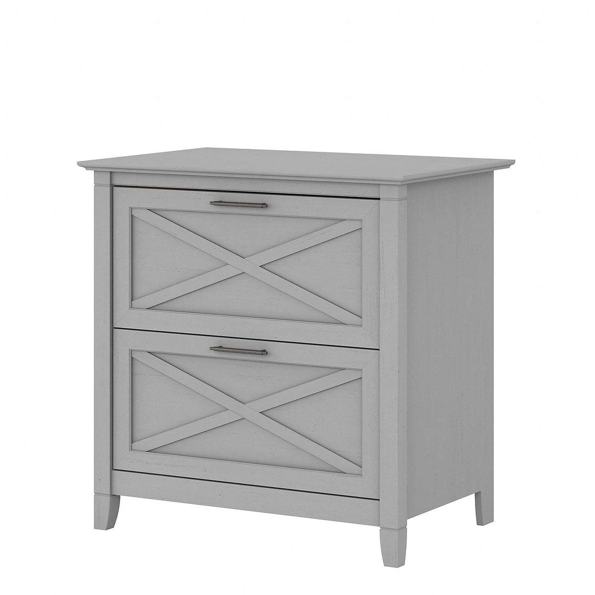 Bush Furniture Key West 2 Drawer Lateral File Cabinet in Bing Cherry