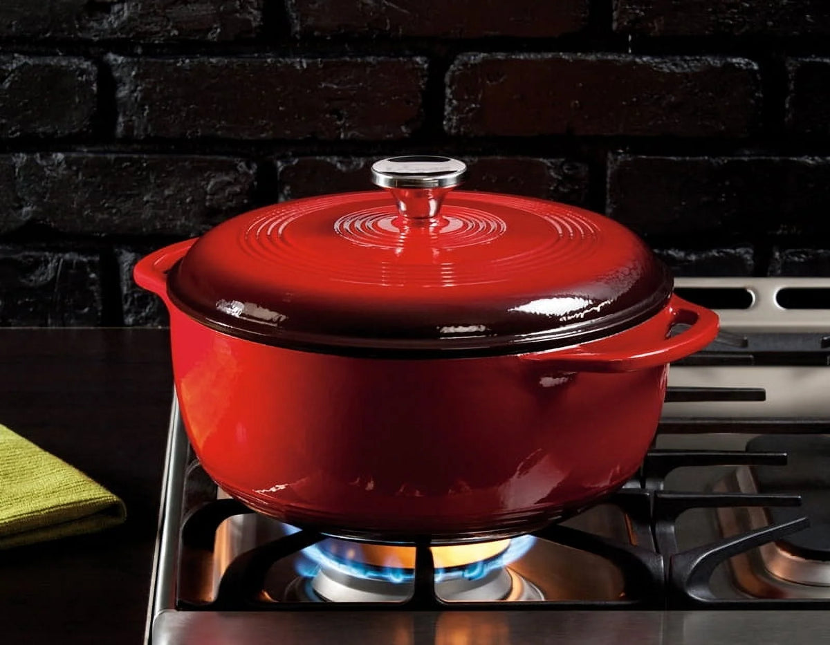 Lodge Enameled Cast Iron 6 Quart Blue Dutch Oven & Cover