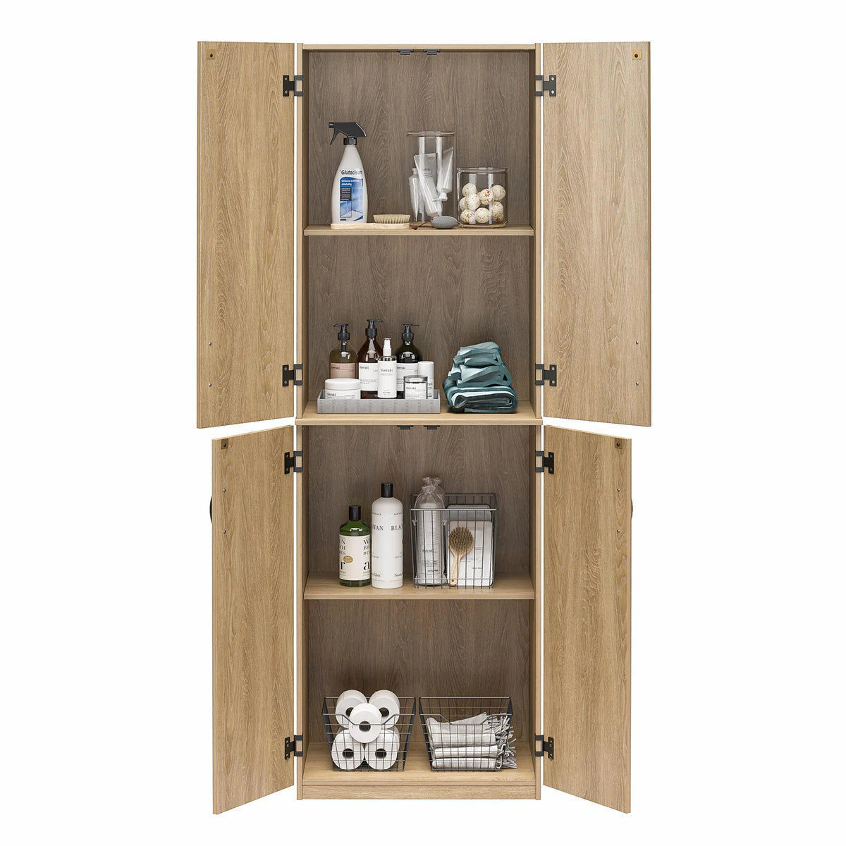 Mainstays 72" 4-Door Storage Cabinet, Espresso