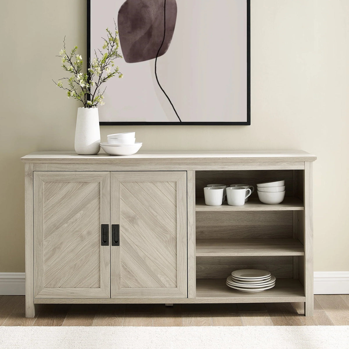 Manor Park Transitional 2 Door Sideboard, Birch