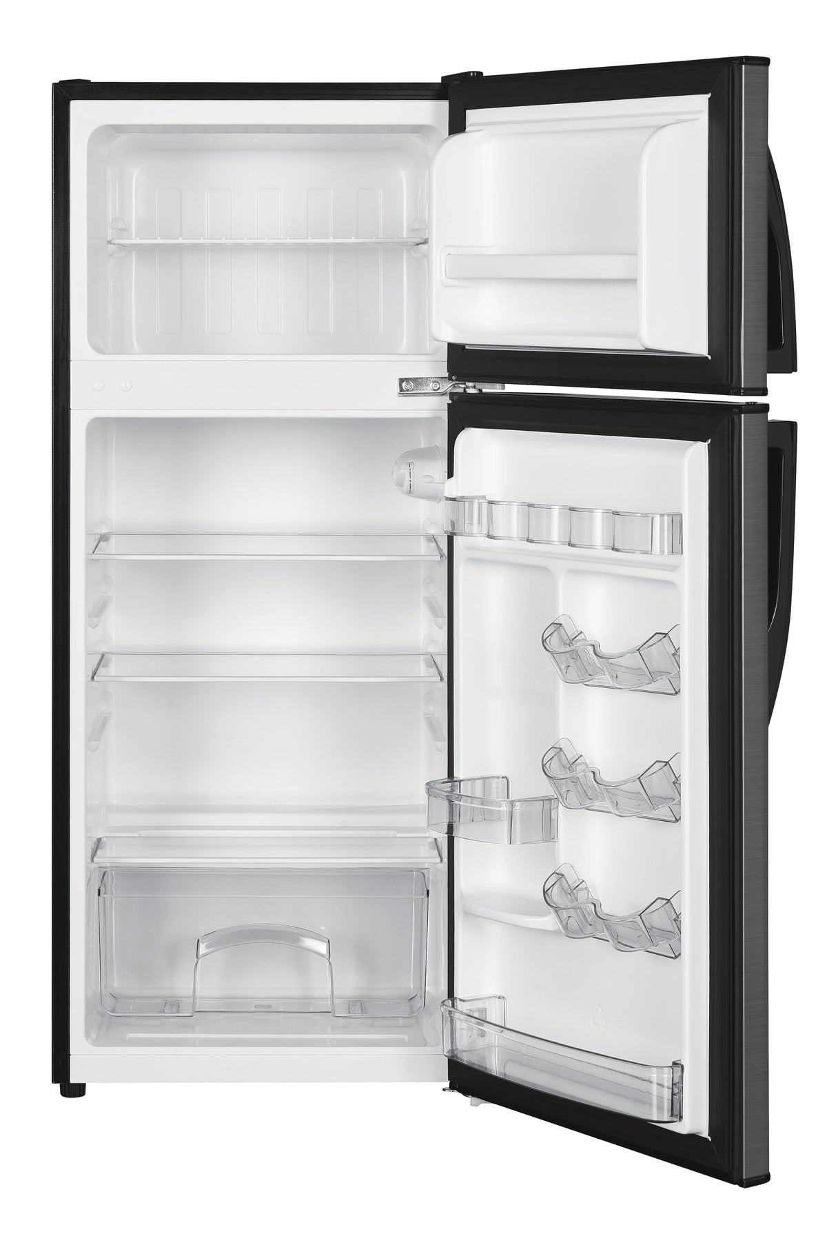 Premium Levella PRF44660300HS 4.4 cu ft Top Freezer Mini Fridge in Silver