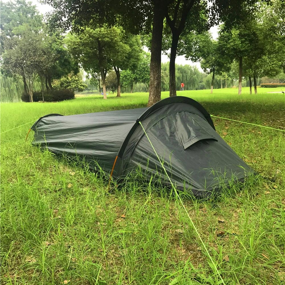 Ultralight Backpacking Camping Tent Compact Single Person Outdoor Tent Yellow