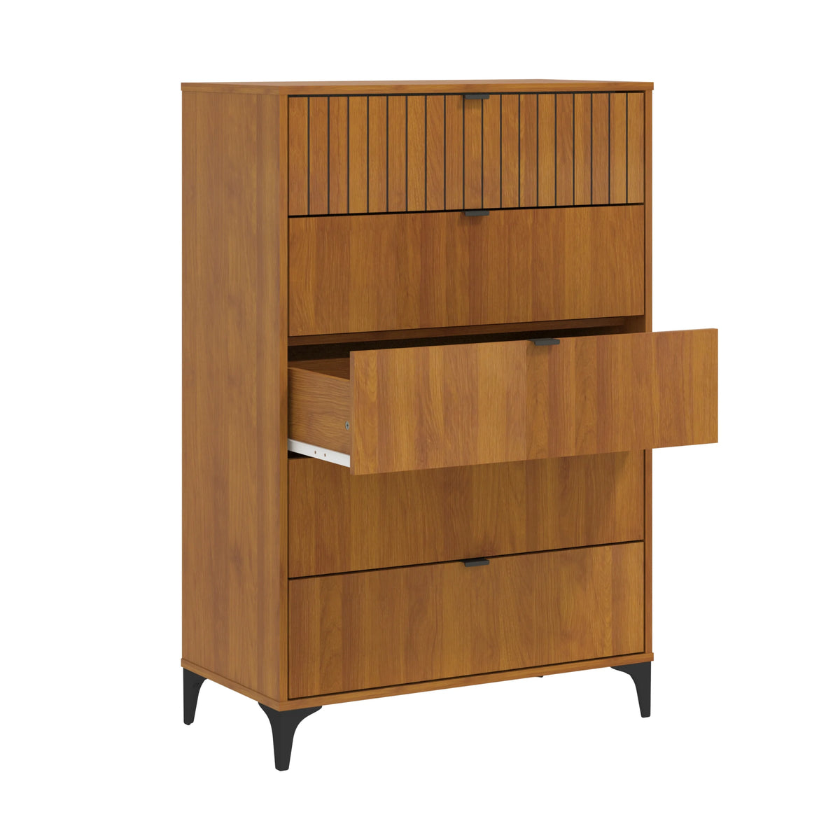 Galano Zaffy 5 Drawer Dressers for bedroom , Dusty Grey Oak