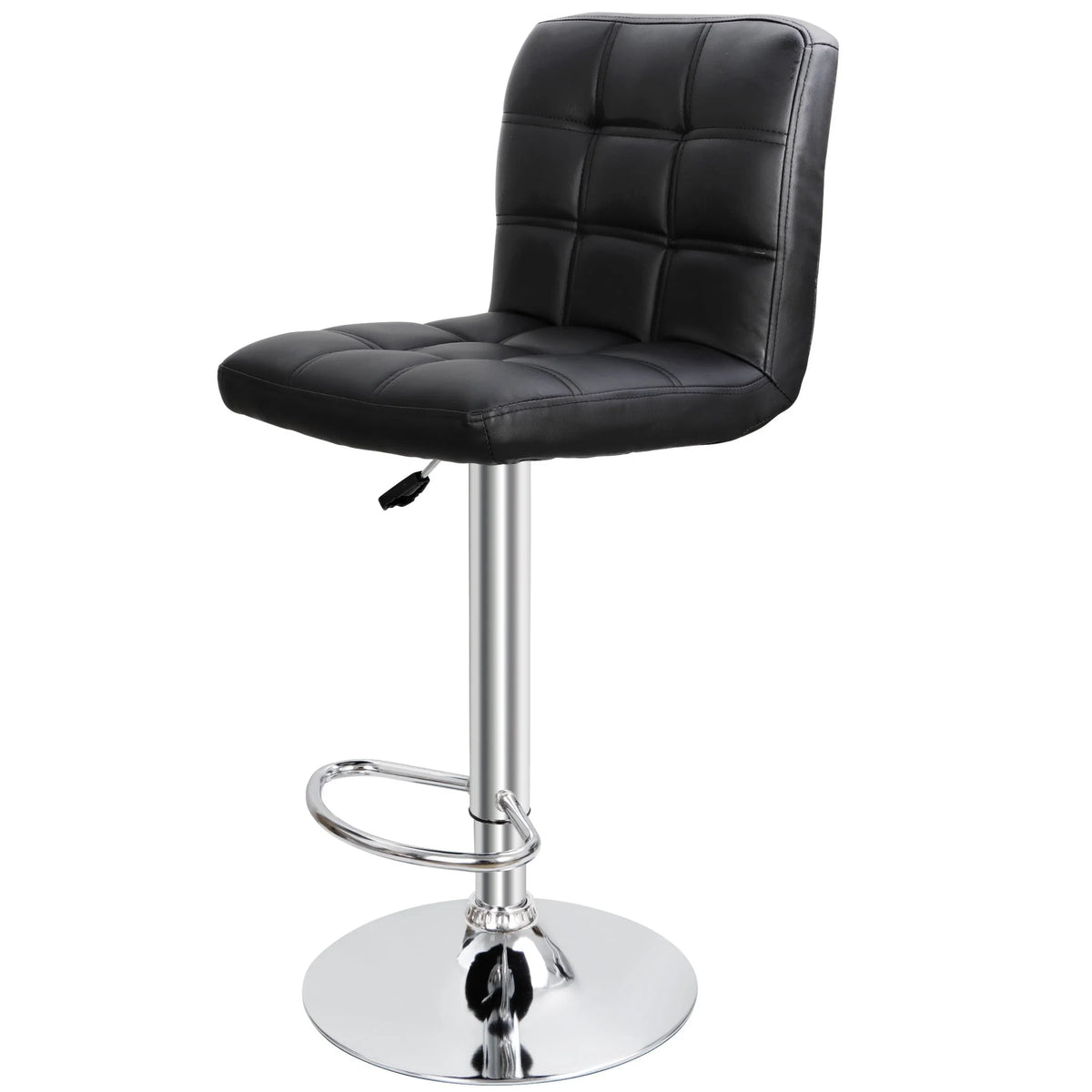 ZENSTYLE Swivel PU Leather Bar Stools with Back Spa Decor Seats 4PCS, Black