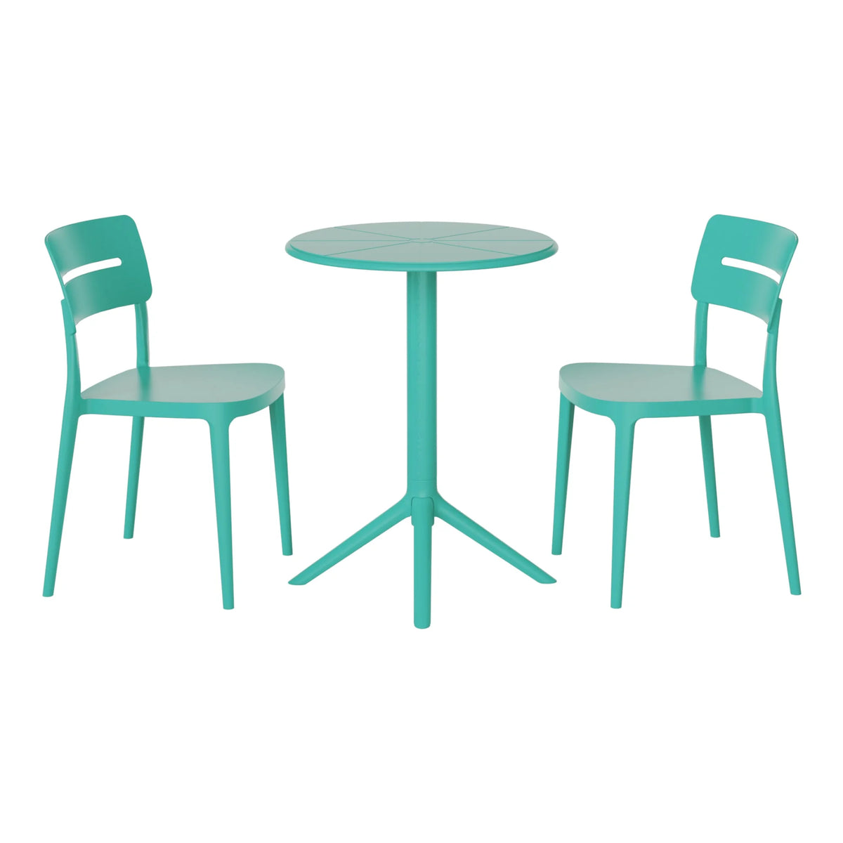 WestinTrends Playa 3-Piece Outdoor Resin Patio Bistro Set with Stackable Patio Dining Chairs, Black