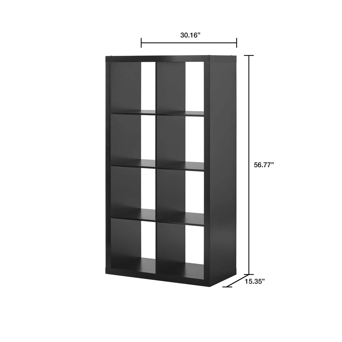 Better Homes & Gardens 8-Cube Storage Organizer, Solid Black