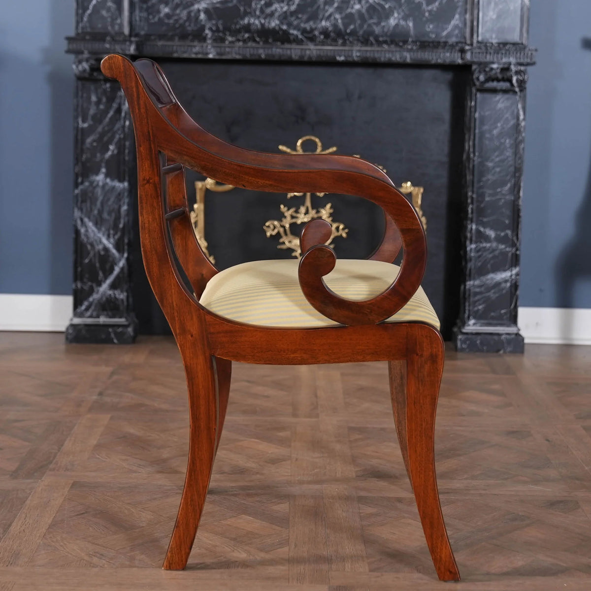 Banded Mahogany Arm Chair