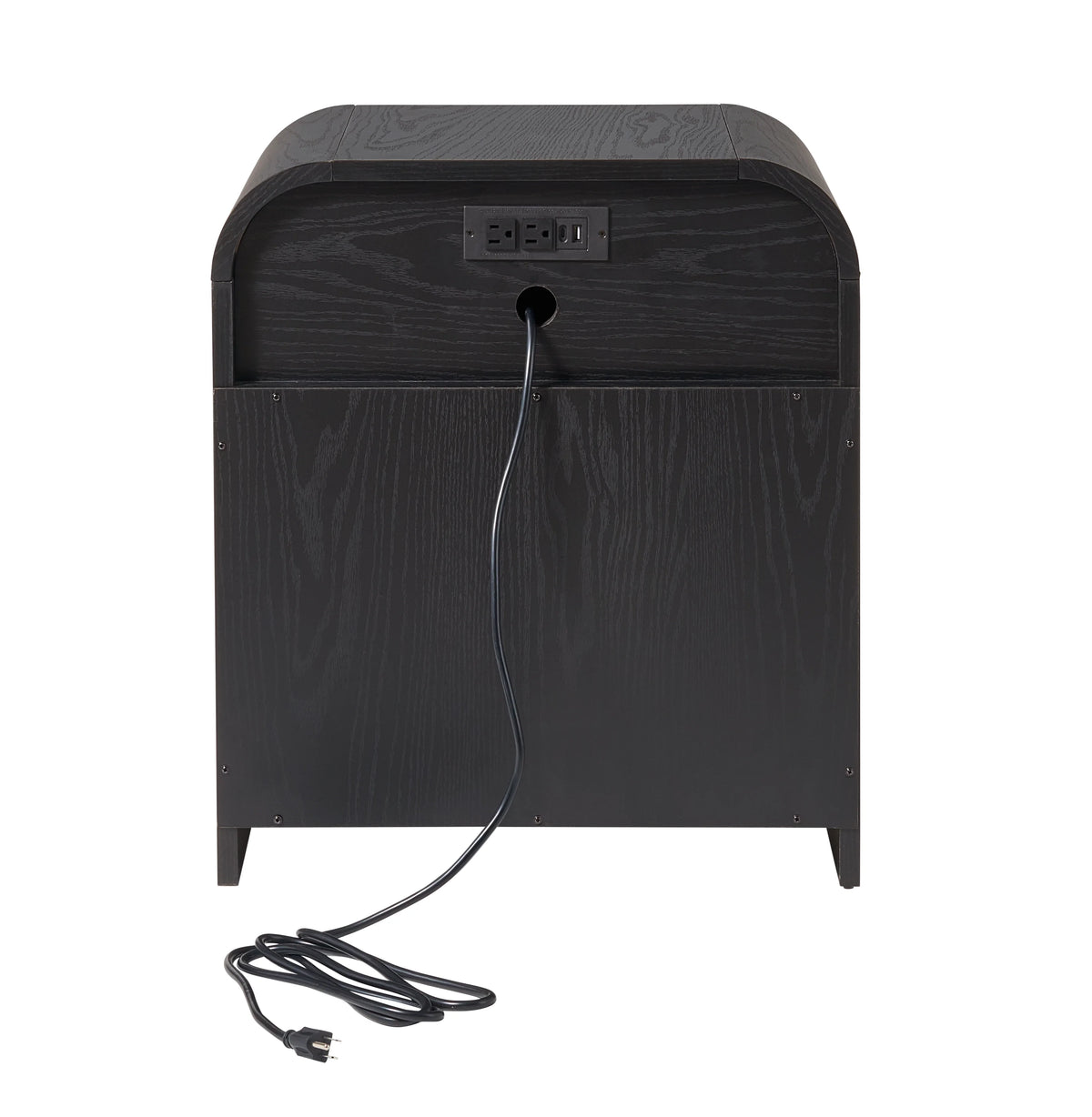 Better Homes & Gardens Juliet Nightstand with USB, Rich Black Finish
