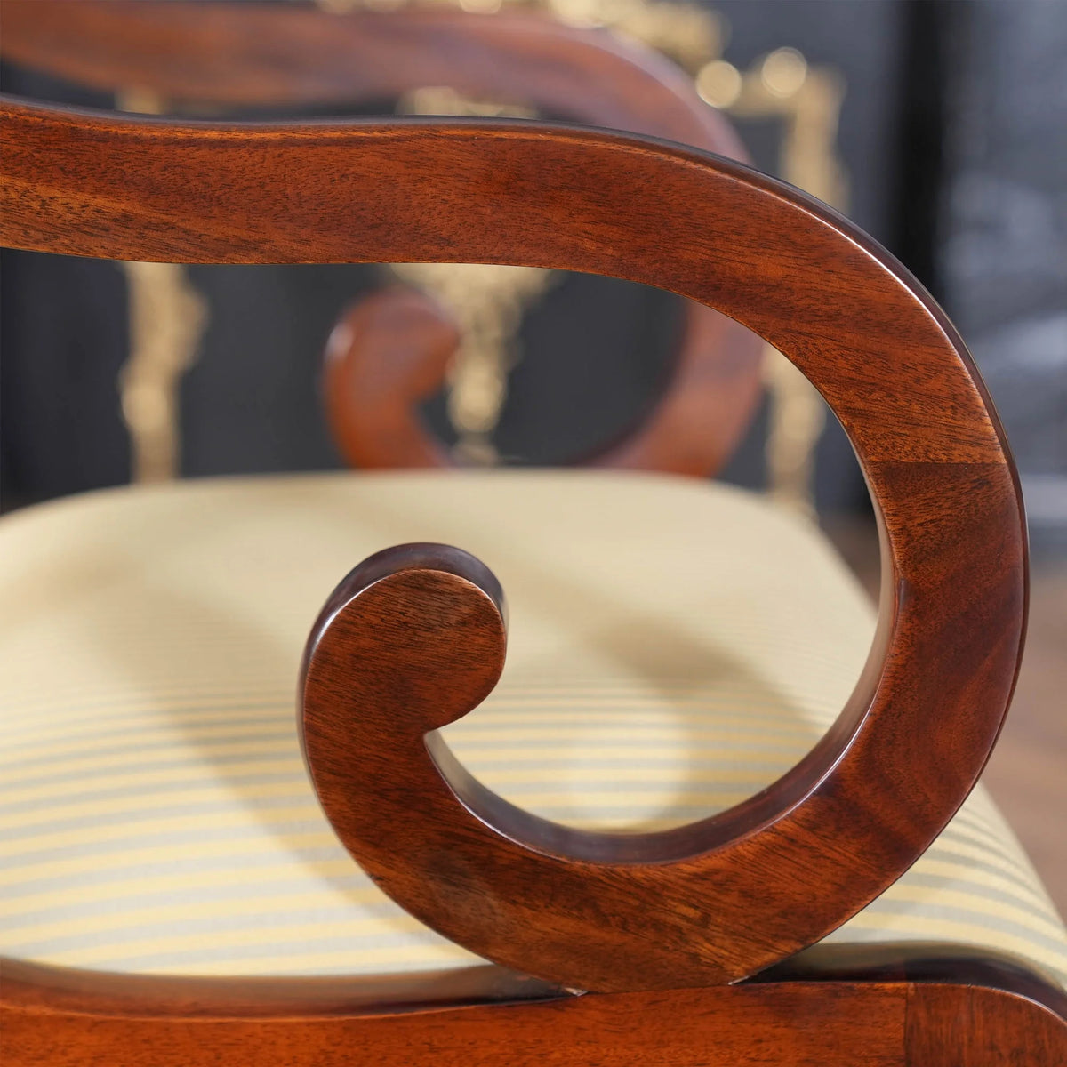Banded Mahogany Arm Chair