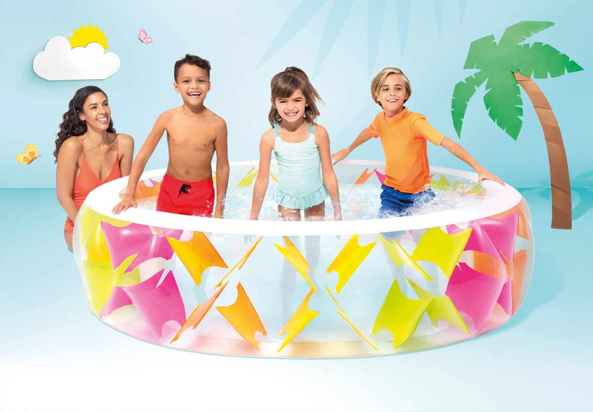 Intex 90" Swim Center Color Pinwheel Whirlpool