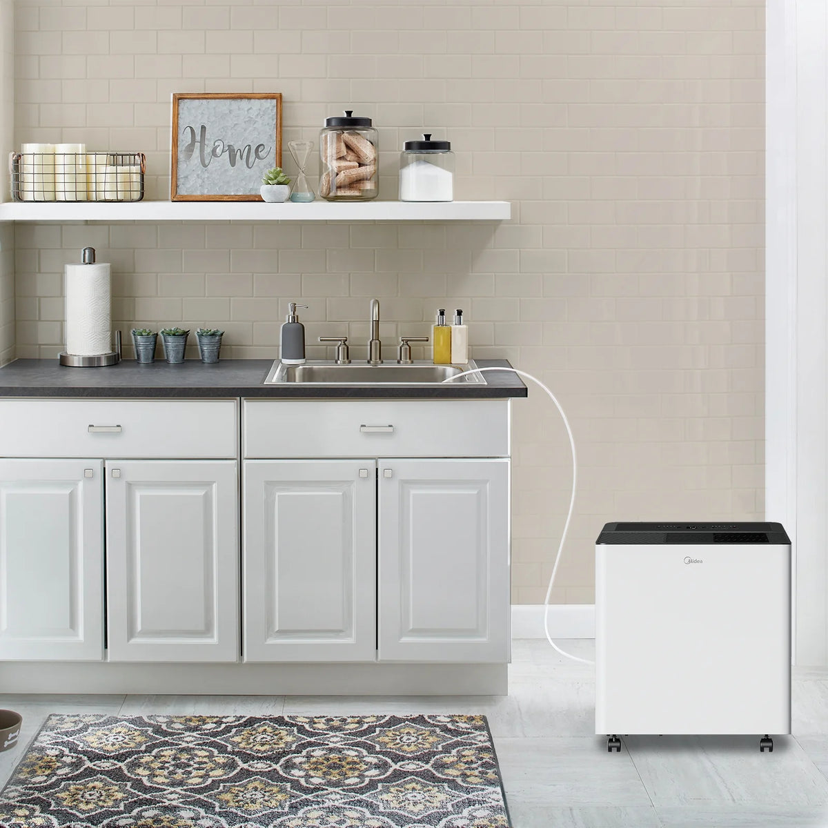 Restored Midea Smart 50-Pint Dehumidifier with Built-in Pump, (Refurbished)