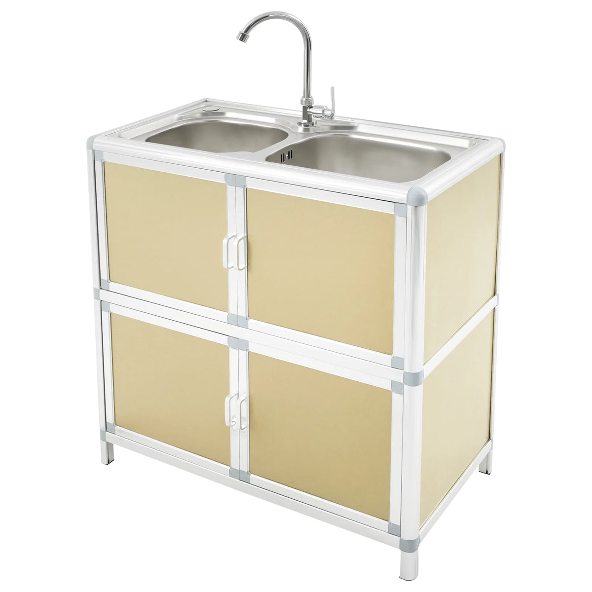 Kitchen Sink with Cabinet, Utility Sinks with Faucet, Freestanding Sink with Storage for Home Kitchen(Blue)