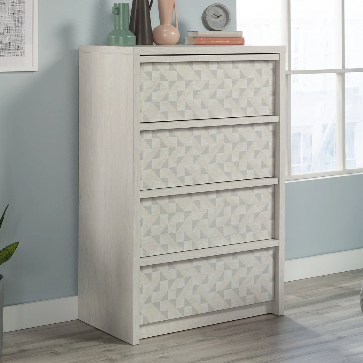 Sauder Harvey Park 4-Drawer Bedroom Chest, Pacific Maple Finish